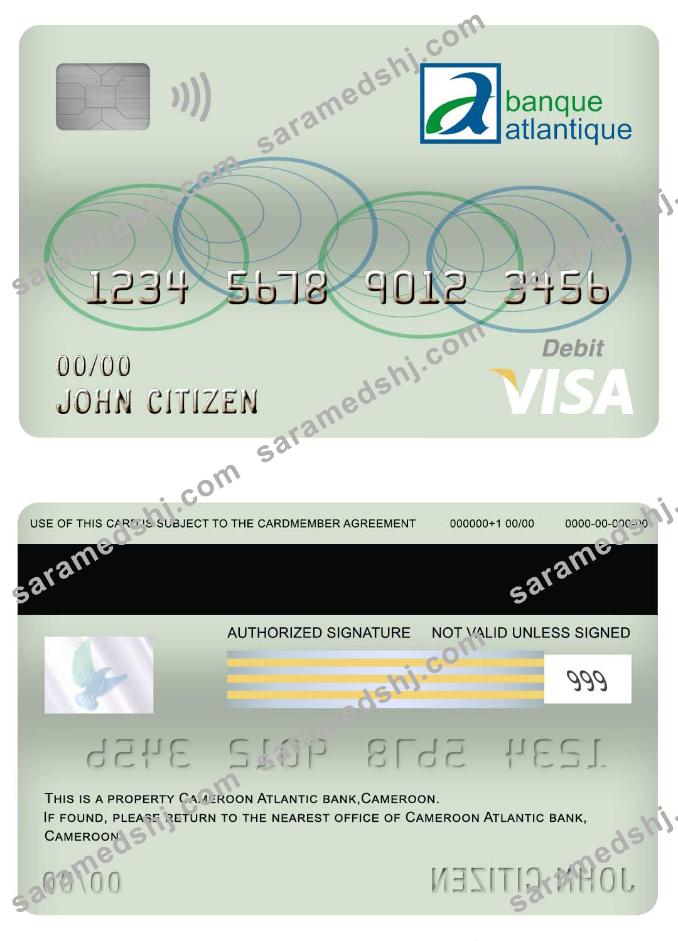 Cameroon Atlantic bank visa debit card